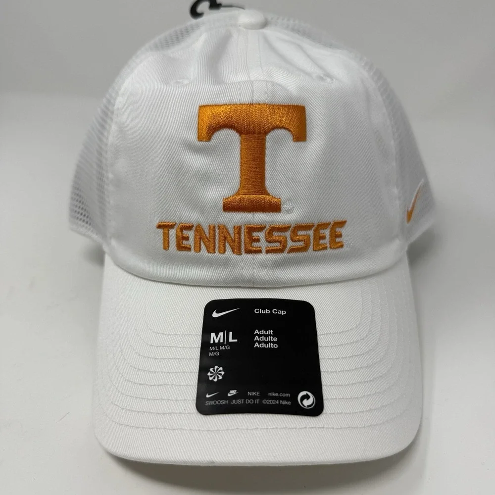 Nike Tennessee Volunteers Hat Adult M/L White Mesh Adjustable Strapback Club Cap